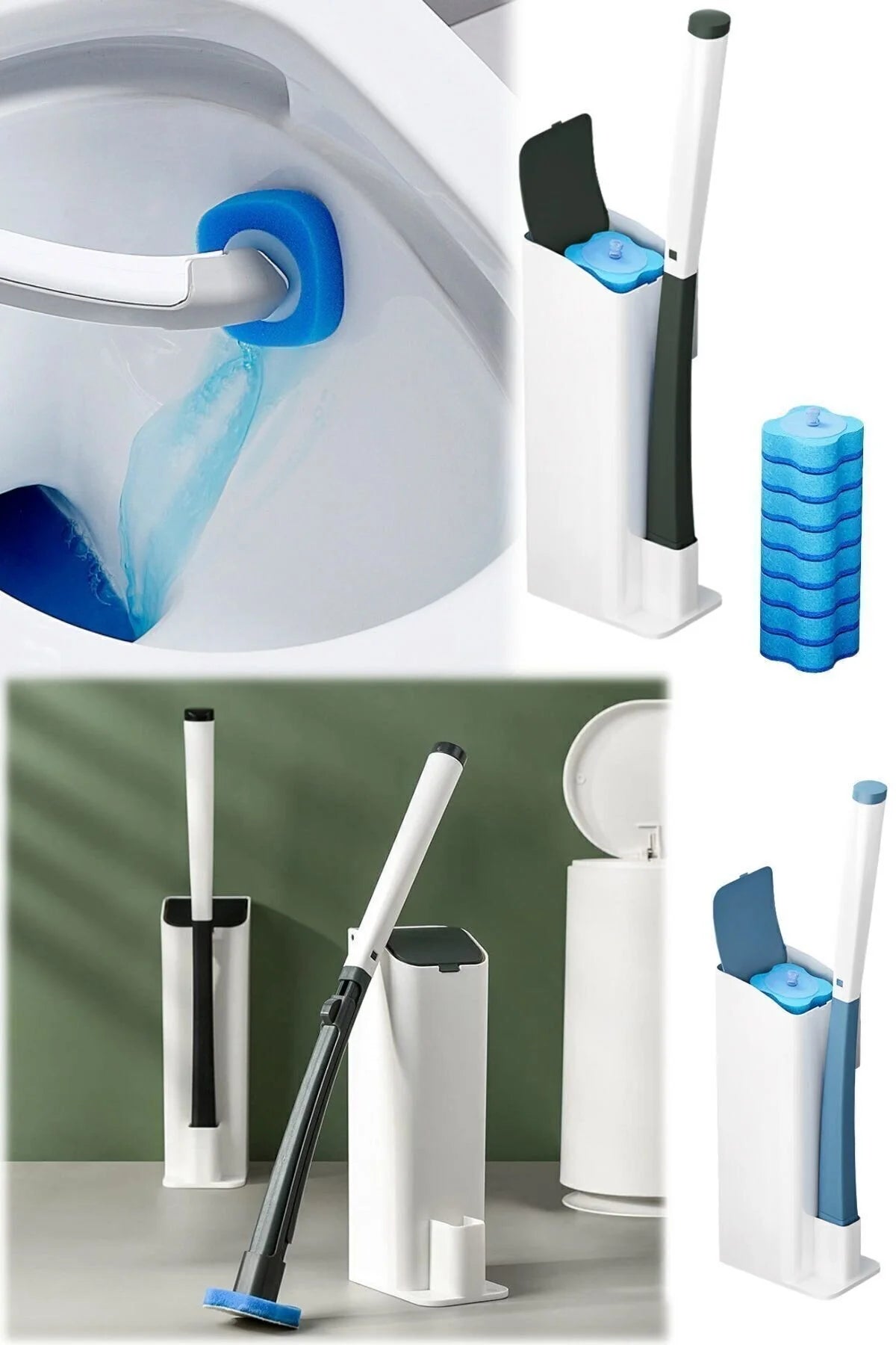 FlowPure Hijyenik Tuvalet Fırçası (+10 Adet Hediye Başlıklı)