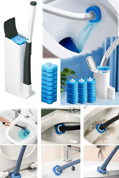 FlowPure Hijyenik Tuvalet Fırçası (+10 Adet Hediye Başlıklı)